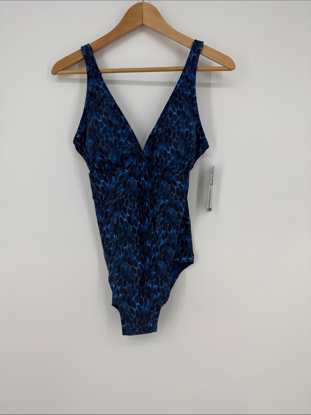 Roots Navy & Royal Blue Printed One-Piece Swimsuit NWT
